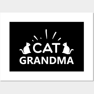 Cat Grandma Posters and Art